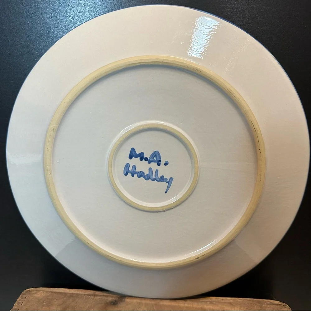 MA Hadley Country Scene Bunny Rabbit Dinner Plate 11 Inch